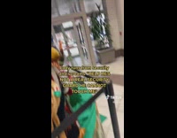 Lady Runs and Screams on Train Lobby