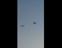 Military osprey patrolling manhattan 