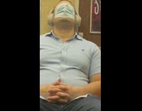 Guy sleeping on subway with mask as blindfold