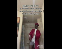 Guy dances on graduation day 