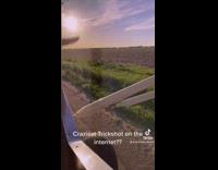 Basketball shot from plane into basket