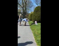 Couple white dog pink flowers face mask