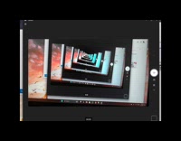 Infinite mirror loop on the computer camera