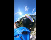 360 POV view of speed flying in the air 