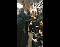 Subway passengers sing Billie Jean together on subway train