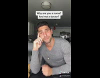 Grey shirt guy is nurse not doctor