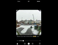 Woman green bag slip outside house fails