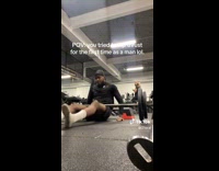 Man tries to do hip thrust for first time 