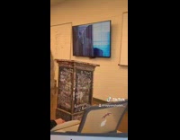 Broken TV prank on teacher in class