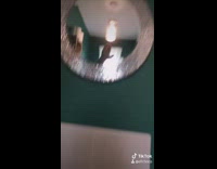 Guy jumps in mirror pull the lever