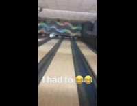 i had to guy bowls takes down single pin with bowling ball