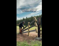 Guy walks through innovative gate