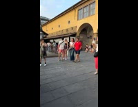 Old woman got angry take picture of couple