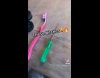 Guy cleans part for smoking 