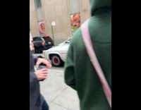 Ghostbuster ectomobile car stuck in traffic street