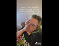 Girl gets dead fathers piercing stuck on finger 