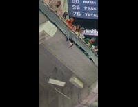 Collab BitchMP - Cat hanging from stands at football game