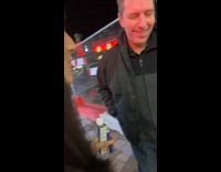 Girl spits out pickle runs into guy 