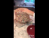 Collab BitchIG2 - Rainbow sprinkle cake cut