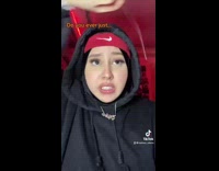 Girl rips skin on finger red headband 