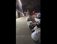 Collab winy - Guy drive on moving foldable chair street night