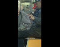 Man clips his fingernails with a nail clipper on the subway #BluePointWhatTheL