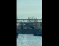 Guy doing pushups at East River Ferry
