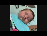 Baby asleep and wakes up from the loud door