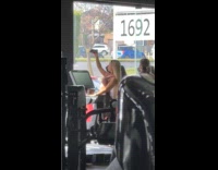 Collab IITW - Woman on treadmill films herself in gym